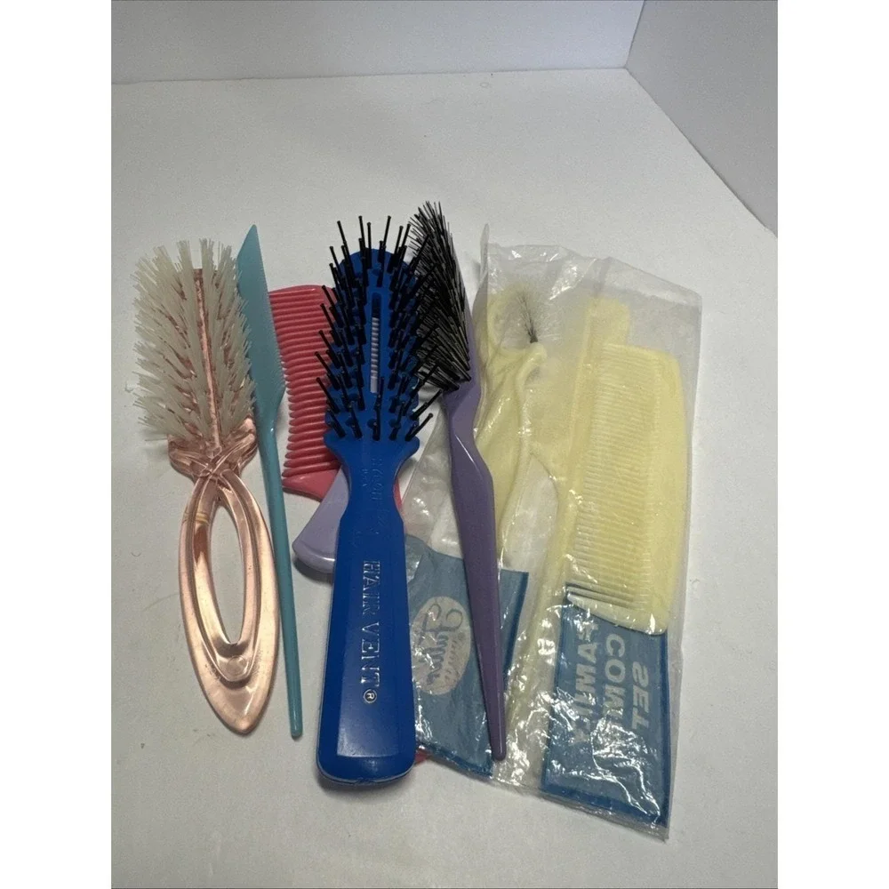 VTG Lot 10 Hair‎ Brushes & Combs Variety Styling Tools